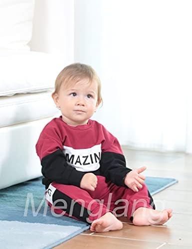 Toddler Erkek Bebek Giysileri Mektup Uzun Kollu Üstleri Kazak Pantolon Seti Erkek Sonbahar Kış Kıyafeti