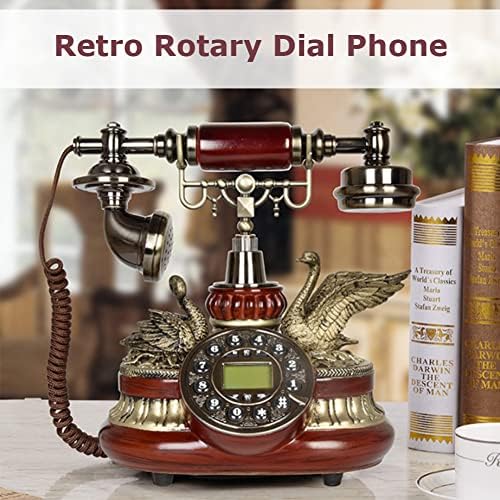 Antika Telefon, FSK/DTMF Çift Sistemli Vintage Sabit Telefon, Arayan Kimliği Ekranı Retro Kablolu Telefon En İyi Hediyeler, Oturma