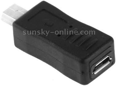 HUFAN USB 2.0 Mini USB'den Mikro USB Dişi Adaptöre (Siyah)