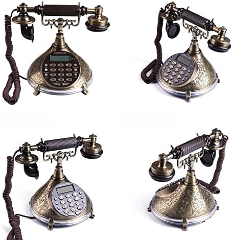 SYJY Retro Sabit Telefon için Ev, Vintage Dial Telefon Eski Moda Telefon Kablolu Telefon, Antik Sabit Telefon Dekor