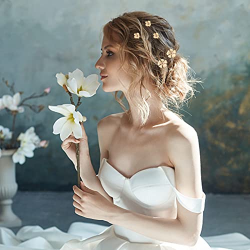 Düğün Saç Pins Çiçek Gelin Saç Klipler Çiçek Dekoratif Saç Takı Aksesuarları Kadınlar ve Kızlar için 5 paketi