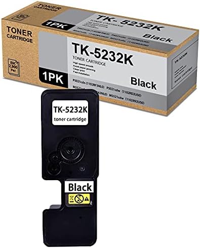 (1 Paket,Siyah) TK-5232K (1T02R90US0) Uyumlu Toner Kartuşu Değiştirme için ECOSYS P5021cdn (1102RF3NL0) P5021cdw (1102RD2US0)