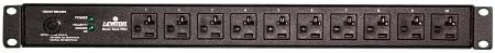 Leviton P1022-12L Yatay Güç Dağıtım Ünitesi 120 Volt 20 Amp NEMA L5-20P Kilitleme Fiş Tipi, 12 ft'lik 10 Priz. Güç Kablosu, Siyah
