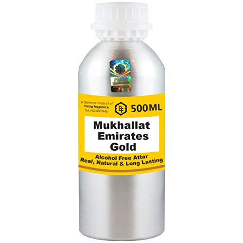 Parag Fragrances Mukhallat Emirates Gold Attar 500ml Toptan Satış Paketi Attar (Alkol İçermez, Erkekler - Kadınlar ve Dini Kullanım