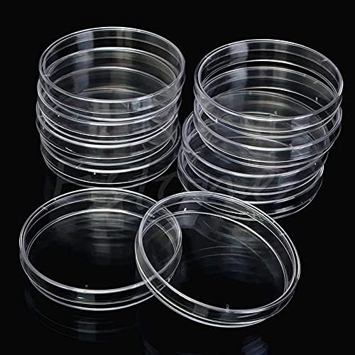 10 Adet Temizle Petri Çanak, Kültür Çanak Kapaklı Biyolojik Şeffaf Kültür Çanak Petri Yemekleri Lab Malzemeleri Eğitim Malzemeleri