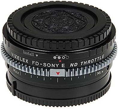 Vizelex CİNE ND Gaz Kelebeği Lens Adaptörü, Sony E-Mount Kameralarda Canon FD Lenslerle uyumludur