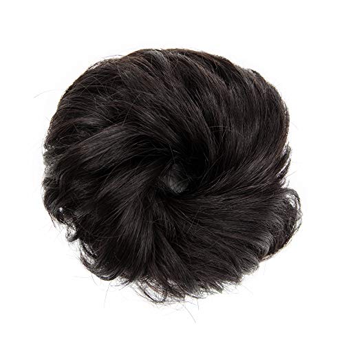100 % İnsan Saç Bun Uzantıları Saç Parçası Dağınık Saç Scrunchies Kadınlar ıçin Saç Donut Chignons Updo At Kuyruğu Saç parçası