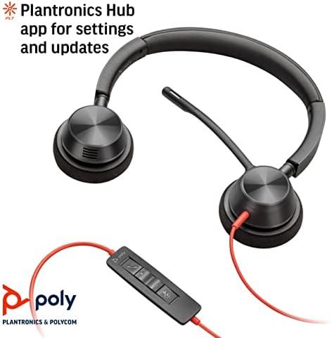 Plantronics-Blackwire 3320 USB-A - Boom Mikrofonlu Kablolu, Çift Kulaklı (Stereo) Kulaklık-PC'nize, Mac'inize veya Cep Telefonunuza