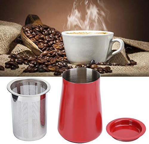 Kahve Tozu Elek Yüksek Performanslı Kahve Elek Konteyner Kahve Aksesuarları Mutfak için Zarif Tasarım (kırmızı)