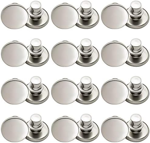 Kot için 24 Takım Düğme Pimleri 17mm Yedek Jean Düğmeleri Dikmek Yok Anında Metal Düğme Ayrılabilir Jean Düğme Pimleri Herhangi
