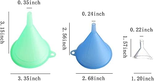 LaXon 4 Adet Küçük Huni Seti,Şişeleri Doldurmak için Gıda Sınıfı Plastik Huniler, Sıvıları/Kuru Malzemeleri Kaplardan Şişelere