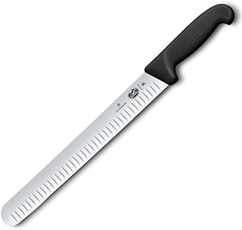 Victorinox-İsviçre-Ordu - Çatal Bıçak Takımı Fibrox Pro Dilimleme Bıçağı, Yuvarlak Uçlu, 10 İnç
