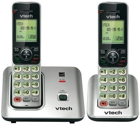 VTech Holdings, Ltd Vtech Cs6619-2 Dect 6.0 Genişletilebilir Kablosuz Telefon Arayan Kimliği / çağrı Bekletme, 2 El İle Gümüş