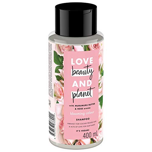LOVE BEAUTY & PLANET Shampoo Blooming Color 400ml-Love Beauty ve Planet Blooming Color Murumuru Tereyağı ve Gül Şampuanı ile