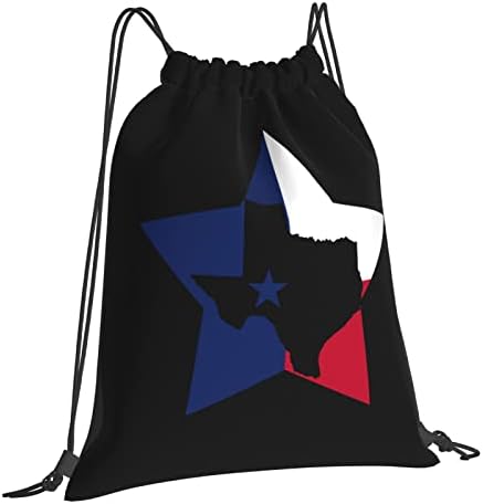İpli sırt çantası Texas devletleri bayrağı dize çanta Sackpack spor salonu alışveriş spor Yoga için
