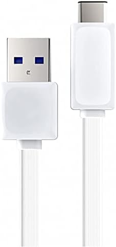 Hızlı Güç Düz USB-C Kablosu Asus ZenFone AR ile uyumlu USB 3.0 Gigabyte Hızları ve Hızlı Şarj Uyumlu! (Beyaz 3. 3ft1M)