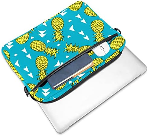 Mavi Ananas Desen Laptop çantası 14.5 İnç Evrak Çantası Laptop omuz askılı çanta Laptop Taşıma çantası Bilgisayar ve Tablet Çantaları