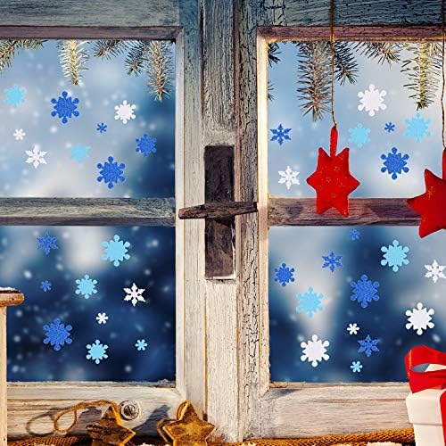CHRORINE 300 Adet Köpük Kar Tanesi Çıkartmalar Kendinden Yapışkanlı Glitter Kar Tanesi Çıkartmalar Çıkartmaları Noel Partisi
