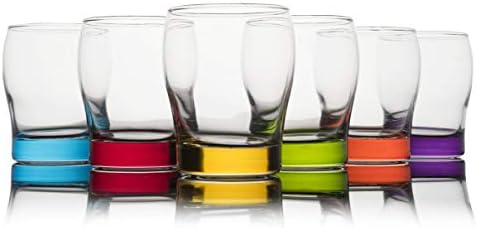 Ivır Zıvır Renkli Sapsız Şarap Bardakları 6'lı Set-Mavi, Kırmızı, Sarı, Yeşil, Turuncu, Mor Dof Züccaciye-11oz
