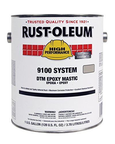 Rust-Oleum 9182402 Gümüş Gri Yüksek Performanslı V9100 Sistem Düşük VOC DTM Epoksi Mastik Boya, 1 gal, 1 fl. oz. Kutu (2'li Paket)