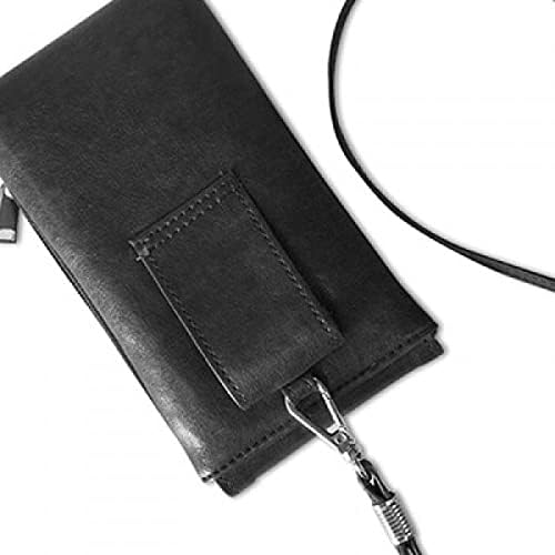 Şükran günü kırmızı ağaç suluboya desen telefon cüzdan çanta asılı cep kılıfı siyah cep