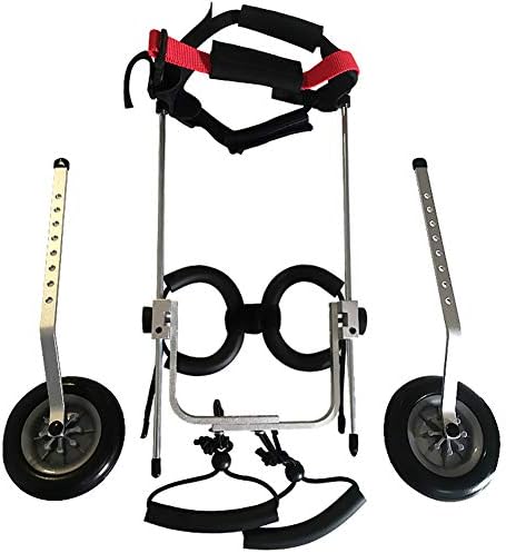 Köpek Tekerlekli Sandalye, Ayarlanabilir 2 Tekerlekli Alüminyum Alaşımlı Evcil Hayvan Tekerlekli Sandalyesi, Evcil Hayvanın Arka
