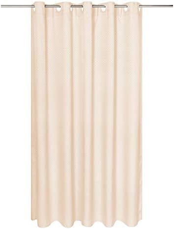 Karanfil Ev Modası EZ-ON Grace Jakarlı Polyester Standart Ölçü Fildişi Duş Perdesi, 70X72