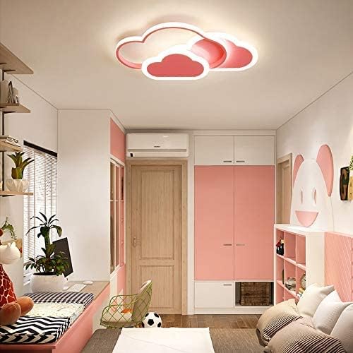 YUELEİ-Led tavan ışık Çocuk Odası için Modern kız Çocuk Kreş Yatak odası çalışma aydınlatma armatürleri Yaratıcı Pembe Bulut