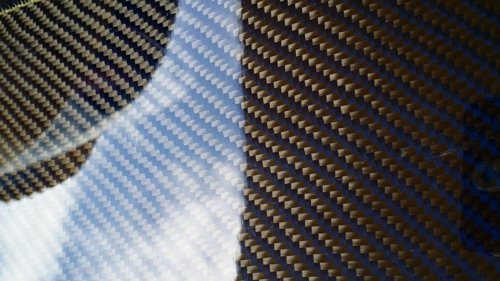 Gerçek Karbon Fiber Kevlar Hibrid Fiberglas Panel Levha Levha 6x 30 x1/4 Her İki Taraf Parlak Mavi