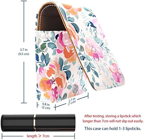 Suluboya Çiçek Dudak Parlatıcısı Kılıfı Taşınabilir Seyahat Kozmetik Çantası Tutun 2 veya 3 Ruj Dudak Parlatıcısı