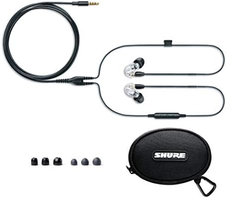 3.5 mm Kablo, Uzaktan Kumanda ve Mikrofon ile Shure SE215 Ses Yalıtımlı Kulaklıklar, Net