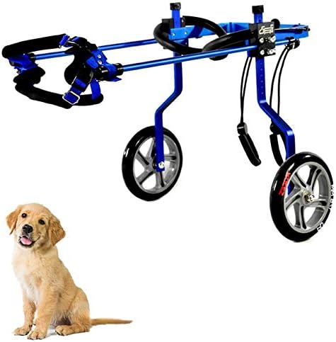 Felçli Arka Bacaklar için 15 ~ 25 KG Ayarlanabilir Köpek Tekerlekli Sandalye, Tam Destek Arabası, Engelli Hayvanlar için Arka