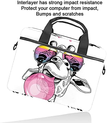 Komik Zürafa Balon Çünkü Serin Laptop omuz askılı çanta Kılıf Kol için 13.4 İnç 14.5 İnç Dizüstü laptop çantası Dizüstü Evrak