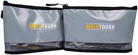 MELOTOUGH 1 PAKET 16 alet çantası İle Omuz Askısı Açık Üst Geniş Ağız Depolama + 2 PAKET Su Geçirmez Malzeme 12 inç Fermuar alet