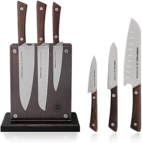 Schmidt Brothers Çatal Bıçak Takımı Taş Serisi, 14 Parçalı Bıçak Blok Seti, Kahverengi