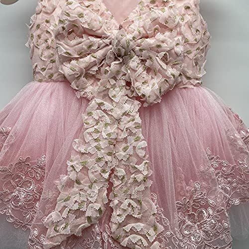 Çiçek Kız dantel Işlemeli Tutu çocuk Bebek Düğün Nedime Pageant Güzellik Parti Elbise Prenses Kabarık Tül Elbise