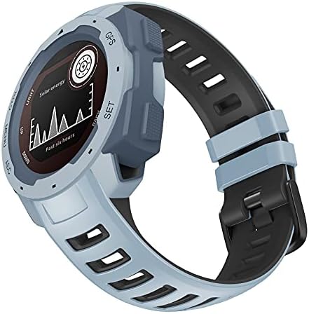 Bantları ile Uyumlu Garmin Instinct / Instinct EsportsSmart akıllı saat, Tutuşunu Yumuşak Silikon Çift Renk Yedek Kayış, 150-235mm