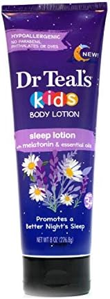 Dr Teal'ın çocuklar nazik Epsom banyo uyku emmek ve vücut losyonu Melatonin ve uçucu yağlar hediye seti ile