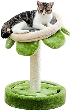 F-HAI Kedi Ayçiçeği Kedi Yuvası,Sisal Kedi Tırmalama Sütunu ve Altta bir Kedi Oyuncağı, Küçük Kediler için Dinlenip Çizilebilir,