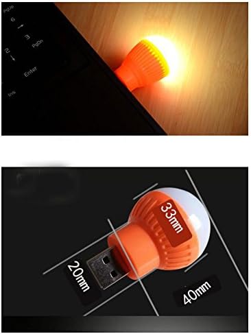 Güç Bankası için 2 Adet USB Gece Lambası Mini USB Okuma Lambası Masa LED Lambası (Kırmızı)