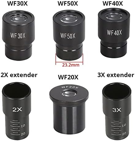 XuuSHA El Dijital Mikroskop Aksesuarları Mikroskop Oküler WF20X 30X 40X 50X Biyolojik Mikroskop Lens Geniş Açı Lens Arayüzü 23.2