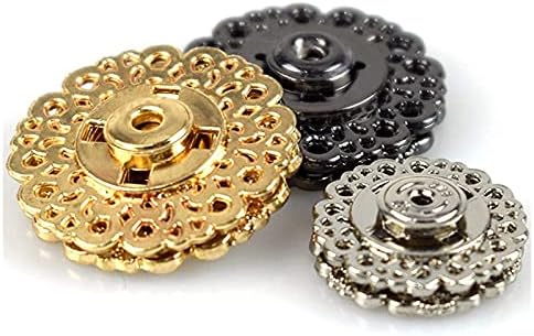 JIUYUE 50 Takım Metal Yapış Düğmeler Görünmez Bağlantı Elemanları Basın Kazak Ceket Düğmeleri Dikiş Aksesuarları Düğmeleri (Renk