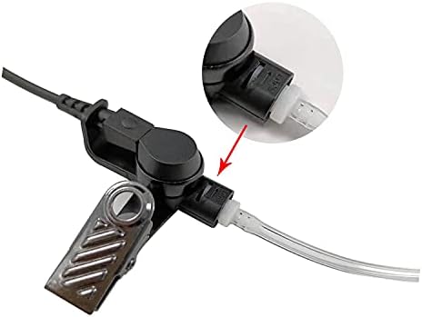 Walkie Talkie Kulaklık 3.5 mm Gözetim Kiti Akustik Tüp Dinle-sadece Kulaklık için Hoparlör Mics-2 Paketi (Yenilenen)