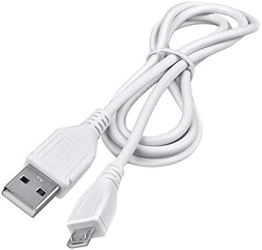 ABLEGRİD 5ft Beyaz mikro USB PC şarj kablosu PC Laptop Şarj Güç Kablosu için Cobra Elektronik CDR875G CDR855BT CDR835 Sürücü