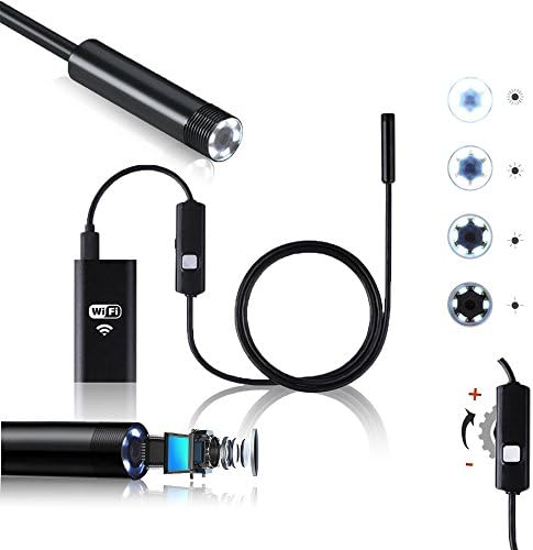 1 M WiFi Su Geçirmez Borescope Muayene Kamera Endoskop Boru Tel Kam w/ 8X Ultra-Brite Led'ler için Andorid & iPhone ıOS