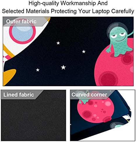 Dış Uzay Gemisi Galaxy Rockets Gezegen Laptop omuz askılı çanta Kılıf Kol için 13.4 İnç 14.5 İnç Dizüstü laptop çantası Dizüstü