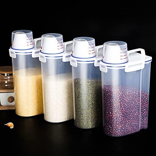 ZANZAN saklama kavanozları 3L pirinç kutusu Mutfak Gıda Taneleri Tahıl kapları Hava Geçirmez plastik saklama kutusu ölçüm Kabı