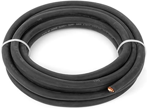 4/0 Gauge - 20 Feet Siyah-EWCS Marka %100 Bakır Premium Endüstriyel Sınıf Ekstra Esnek Kaynak Kablosu 600 Volt