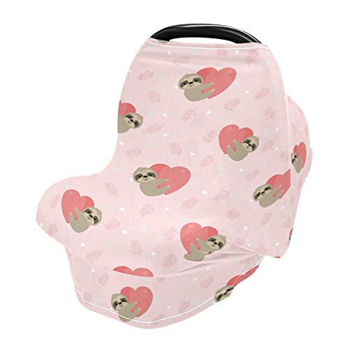 Sıkı Bebek Araba Koltuğu Gölgelik-Tembellik Tutun Kalp Pembe Bebek Arabası Kapak Çok Kullanım Carseat Eşarp emzirme örtüsü için