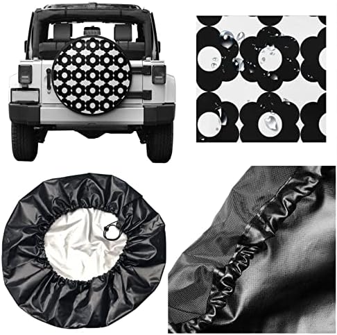 WDNGNDT altı yaprakları çiçek simgesi siyah yedek lastik kapak su geçirmez oto aksesuarları Jeep römork SUV için